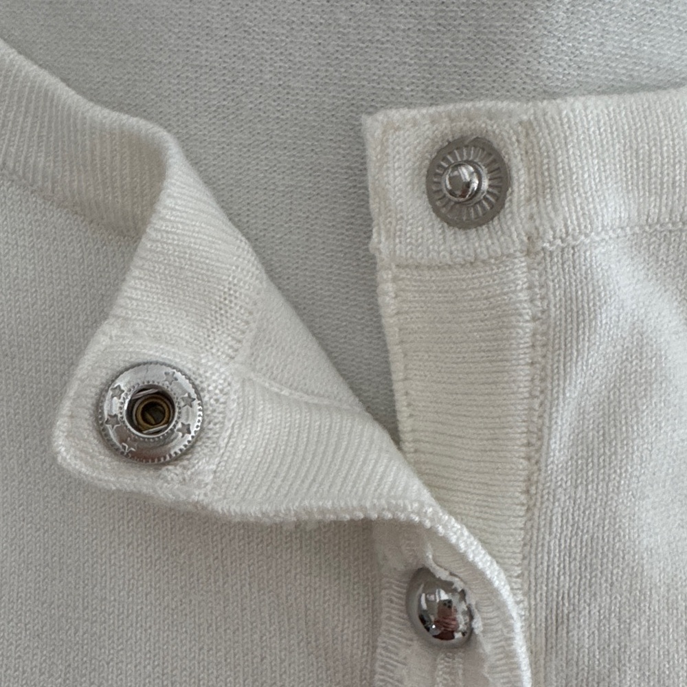White House Cute Black Market Ivory Button-Front Sweater - Picture 8 of 8